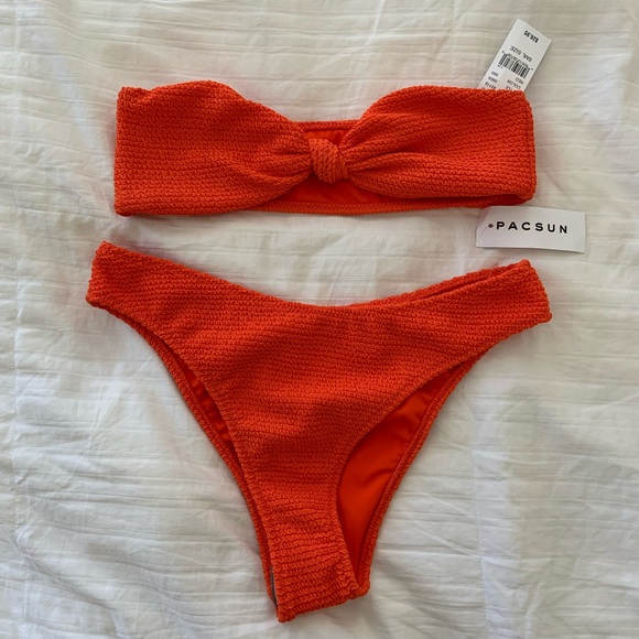 Kendall & Kylie Swim Pacsun Kendall Kylie Orange Bikini Set Poshmark